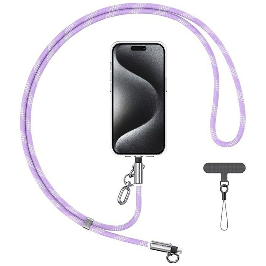 Telefona siksniņa ar uzlādes kabeli Usams SJ746 30W USB-C uz Lightning 1.2m violets