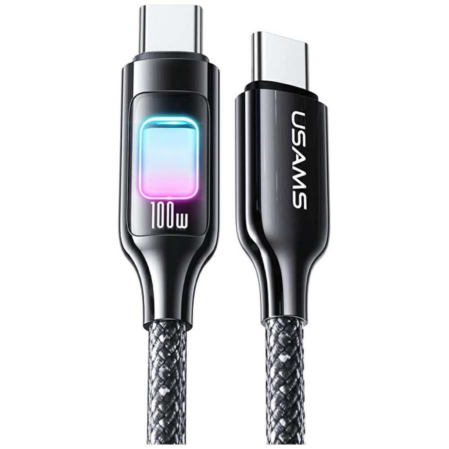 Kabelis USAMS TC Series SJ750 100W USB-C uz USB-C 1,2 m tumšs