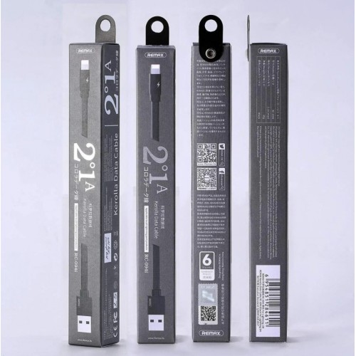 USB Kabelis Remax "Kerolla" RC-094i Melns "Lightning" 100cm