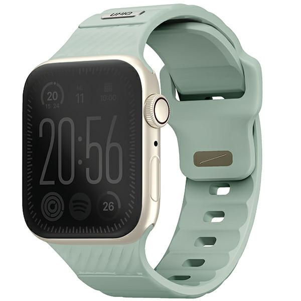 UNIQ siksniņa Stride Apple Watch Series 1/2/3/4/5/6/7/8/9/SE/SE2 38/40/41mm FKM gumijas piparmētru zaļš