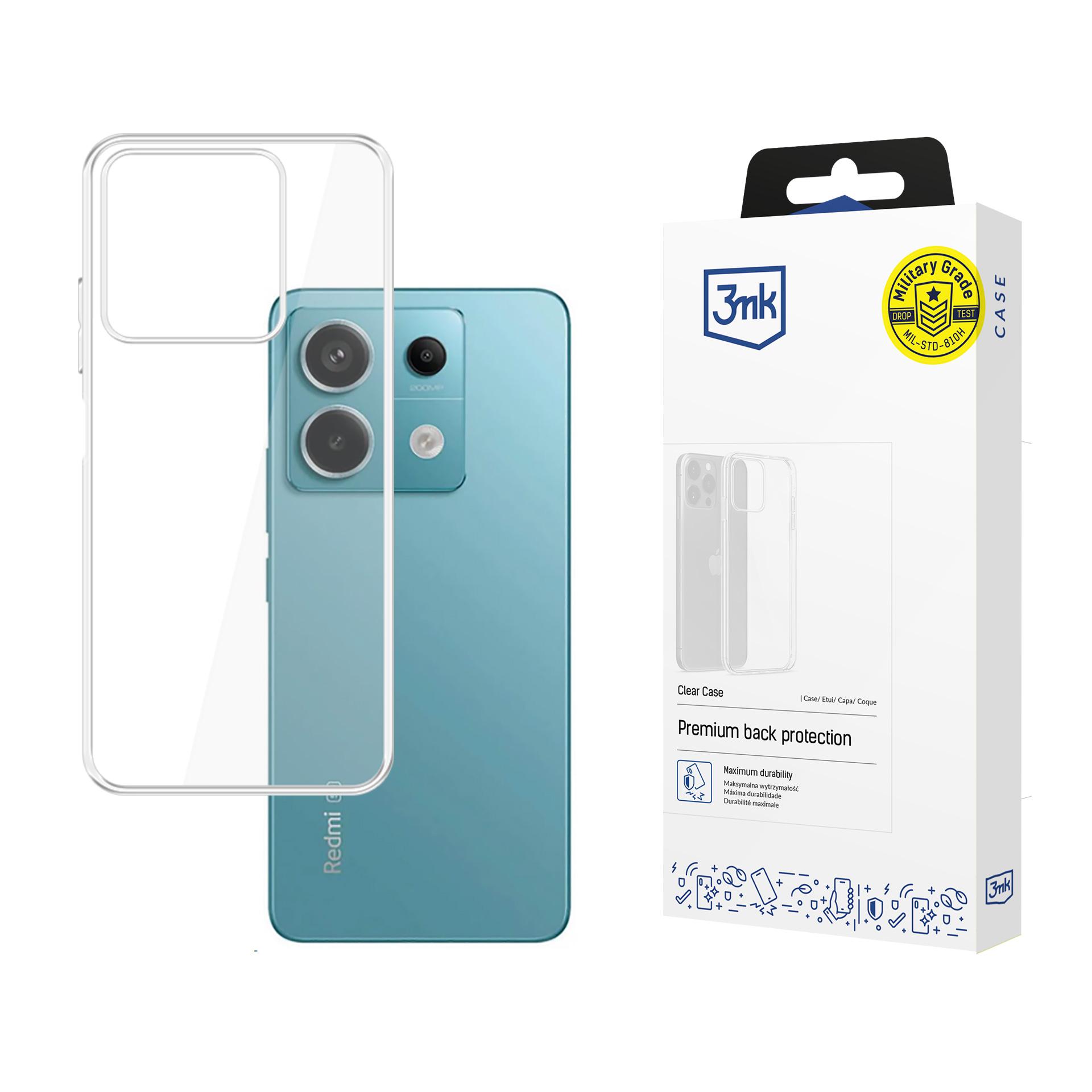 3mk Clear maciņš priekš Xiaomi Redmi Note 13 5G, caurspīdīgs