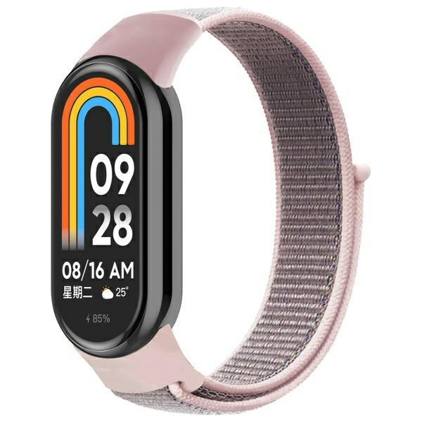 Beline siksniņa Mi Band 9/8 NylonLoop rozā