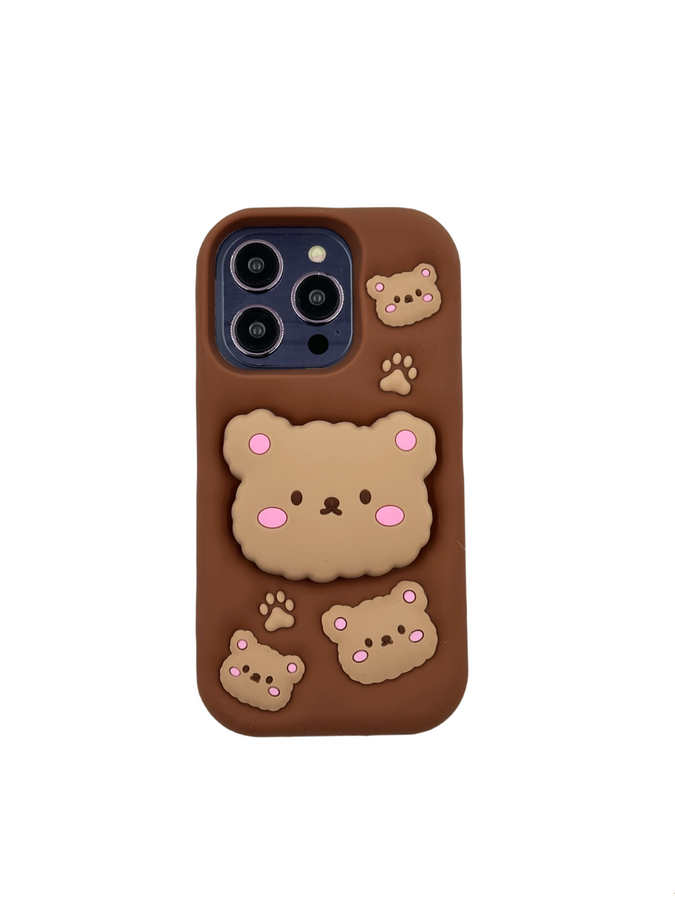 Maciņš 3D BEARS AR STATĪVU IPHONE 14