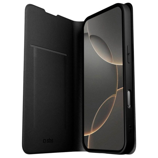 SBS Wallet Smooth maciņš Apple iPhone 16 Plus melns