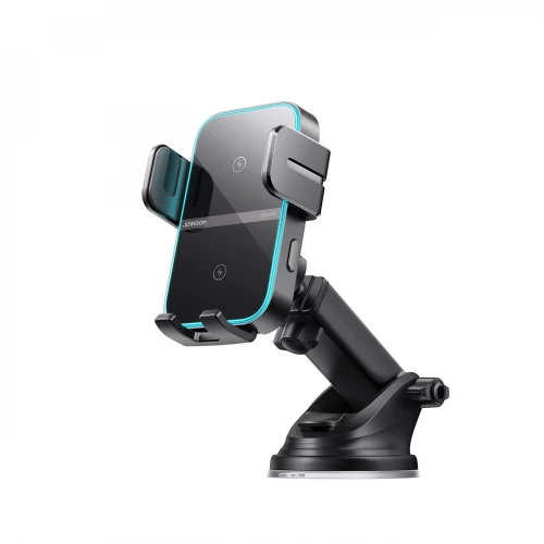 Automašīnas turētājs Joyroom "JR-ZS246 S" melns / (bezvadu uzlāde 15W) (nav magnētisks / lipīgs paliktnis)