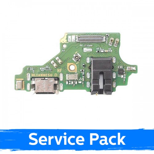 Charging Port Saderīgs ar Huawei P20 Lite Ar Flex / Plata 100% Original (Service Pack)