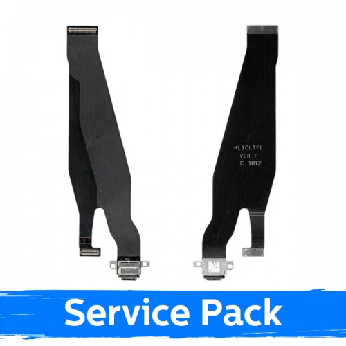 Charging Port Saderīgs ar Huawei P20 Pro Ar Flex / Plata 100% Original (Service Pack)