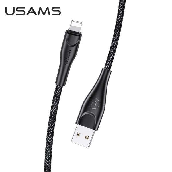 USAMS Pīts kabelis U41 lightning 3m2A melns SJ397USB01 (US-SJ397) Fast Charge