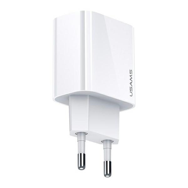 USAMS Tīkla lādētājs 1xUSB-C T34 20W 5V-3A(only head) PD3.0 Fast Charging balts CC118TC01 (US-CC118)