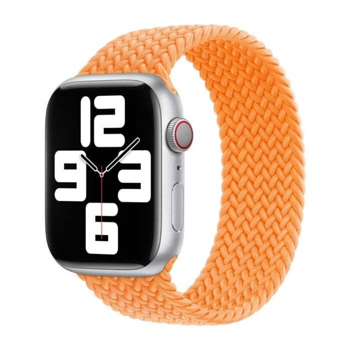 APPLE pīta Solo siksniņa 44/45/46/49MM BRIGHT ORANGE SIZE 5 oriģinālā plomba
