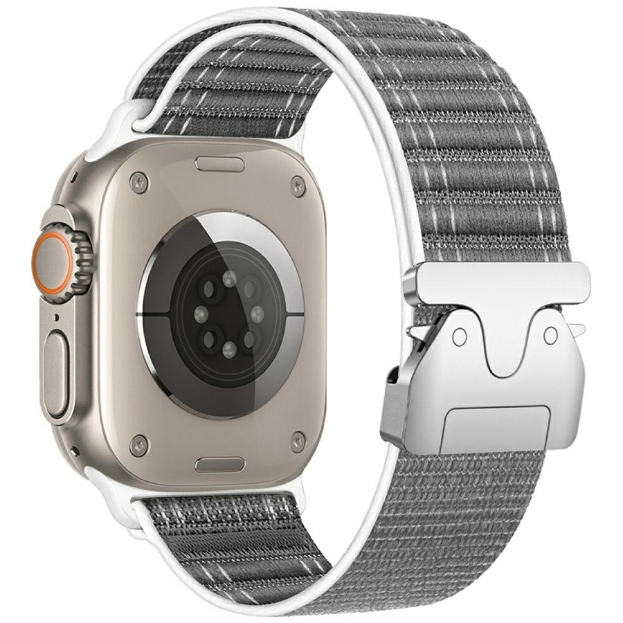 Beline Woven Nylon Diagonal Style Parachute siksniņa Apple Watch 38/40/41mm pelēks