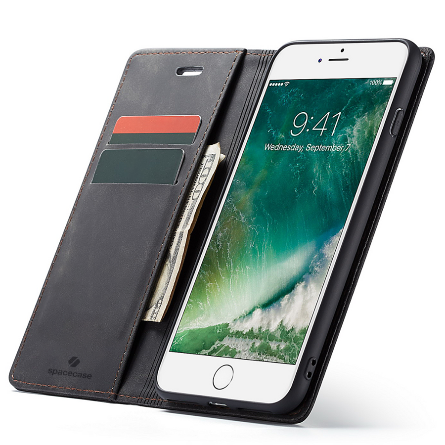 Spacecase maka maciņš iPhone 6/6s Plus melns