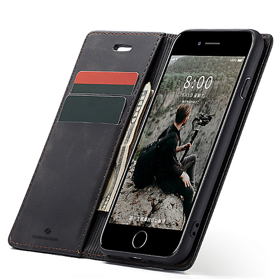 Spacecase maka maciņš iPhone 6/6s melns