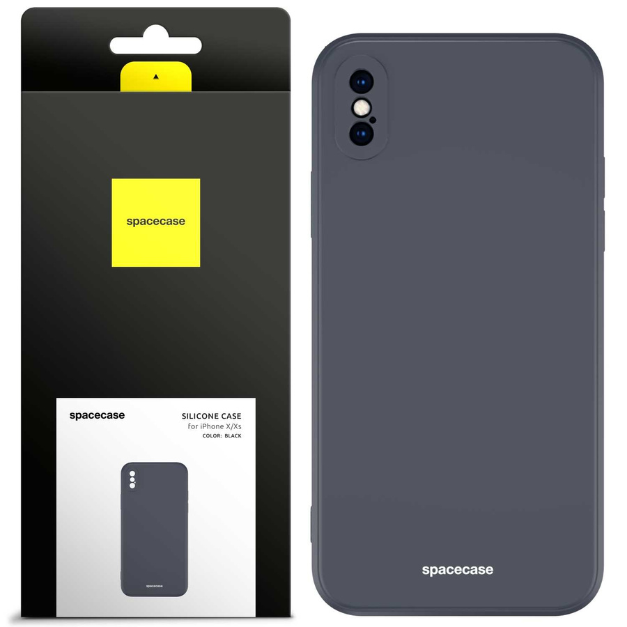 Spacecase silikona maciņš iPhone X/Xs melns
