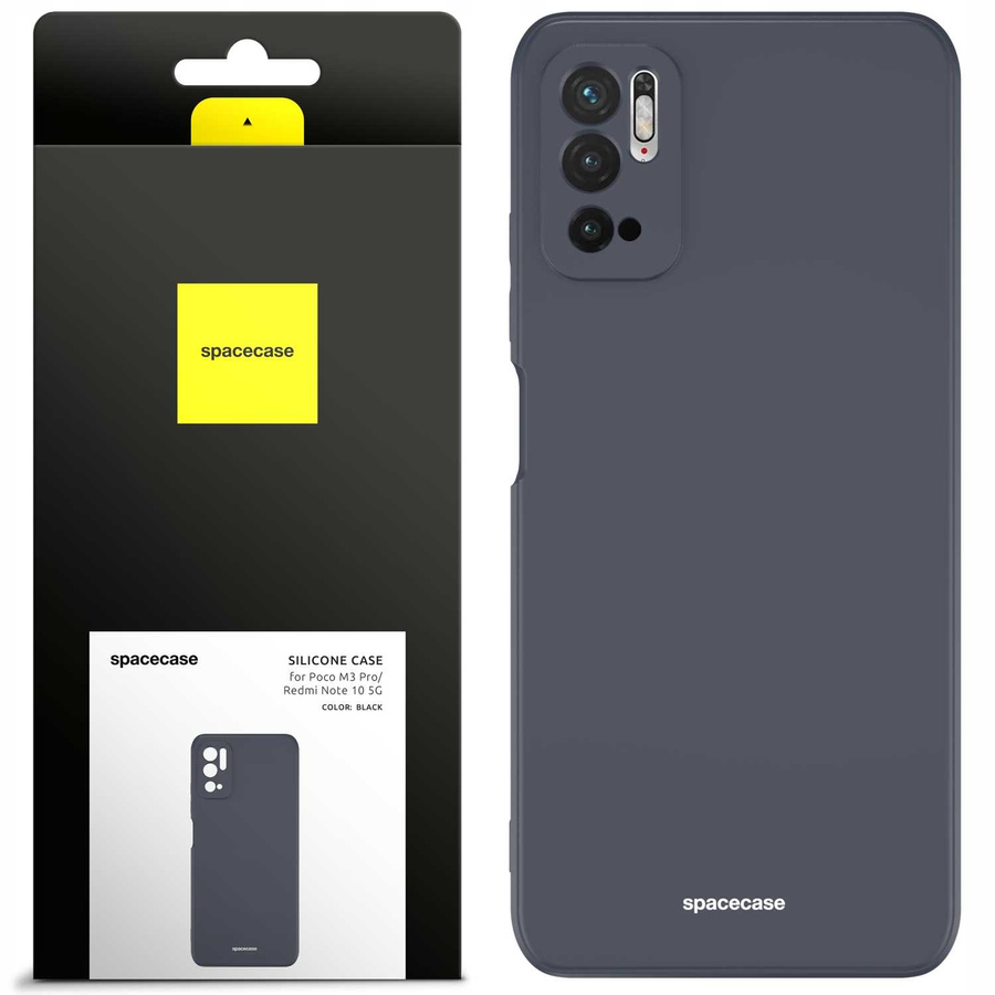 Spacecase silikona maciņš Poco M3 Pro/ Note 10 5G melns