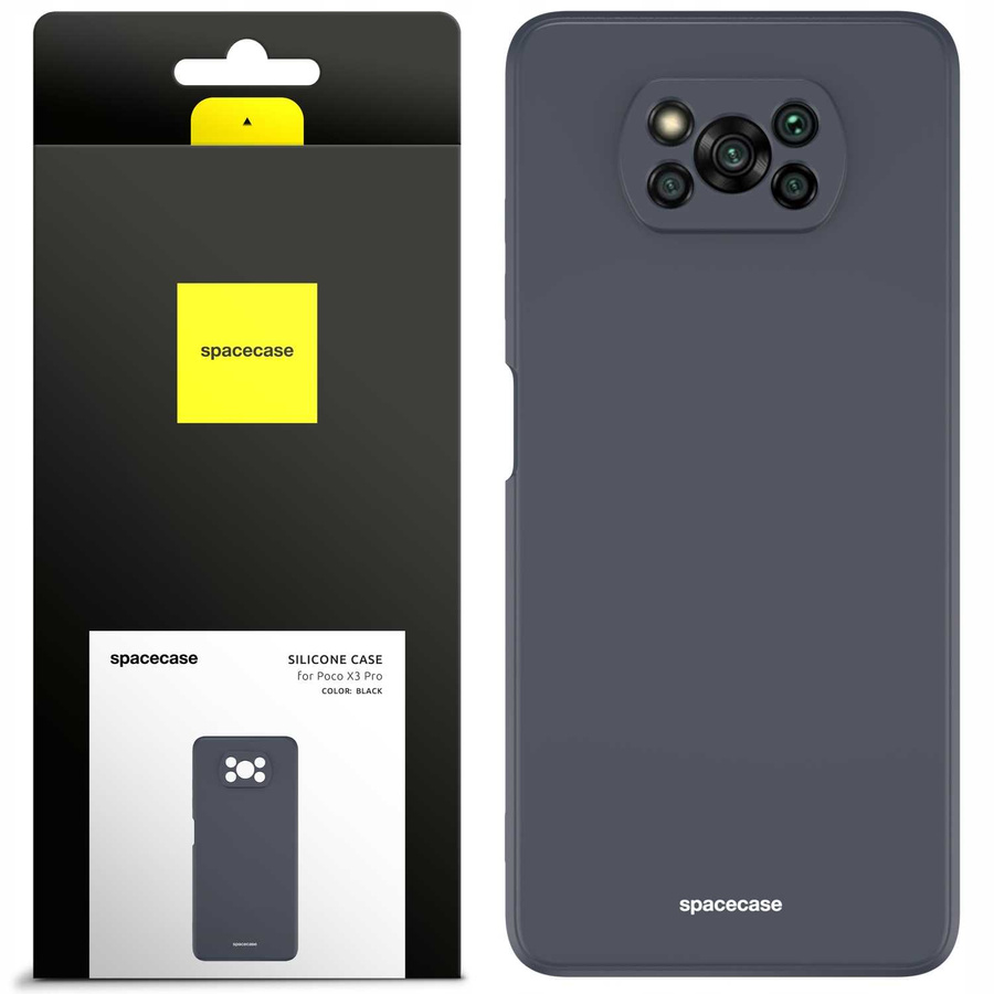 Spacecase silikona maciņš Poco X3 Pro/NFC melns