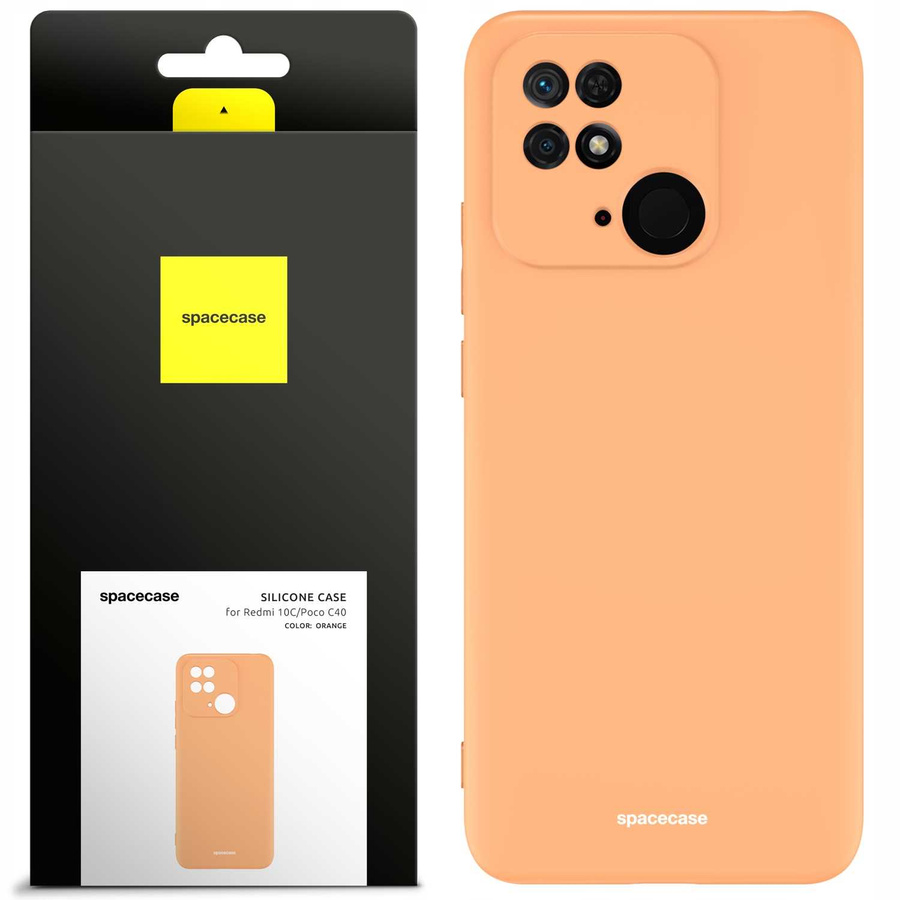 Spacecase silikona maciņš Redmi 10C/Poco C40 oranžs