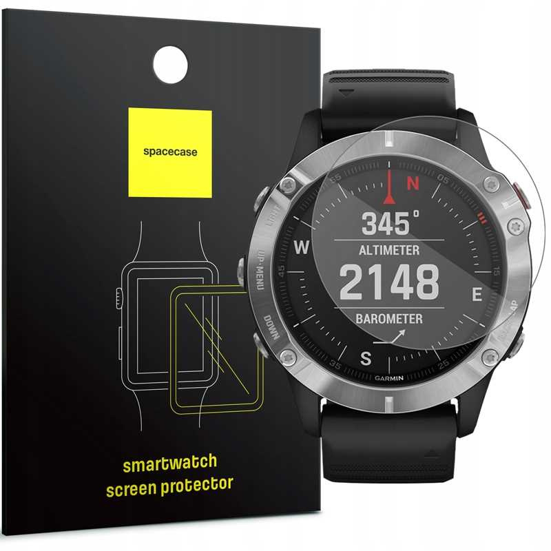 Spacecase Rūdīts stikls SW Glass 2.5D Garmin Fenix 6 / 6 Pro