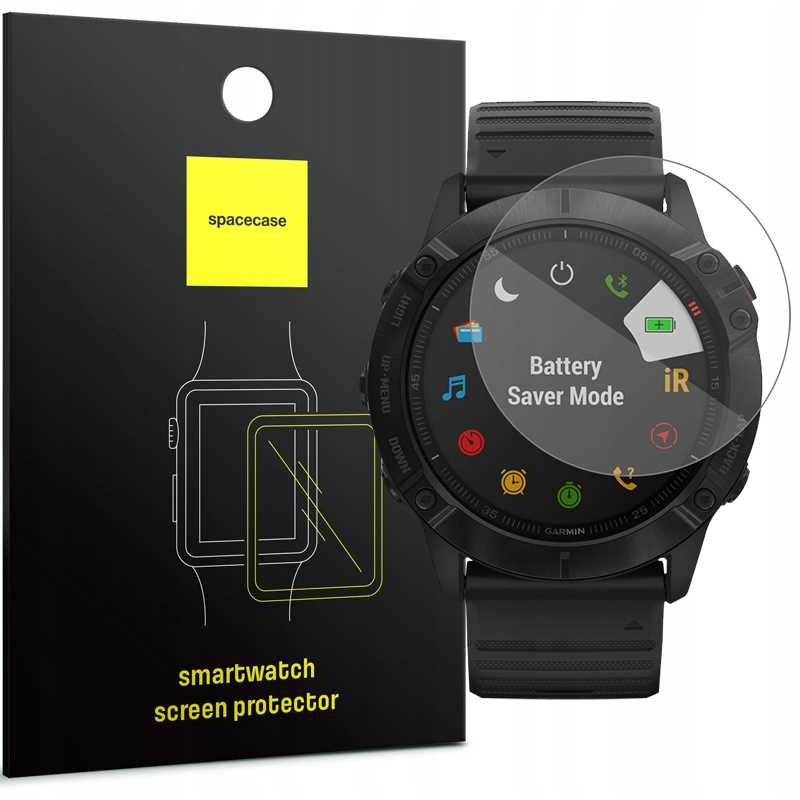 Spacecase Rūdīts stikls SW Glass 2.5D Garmin Fenix 6X / 6X Pro