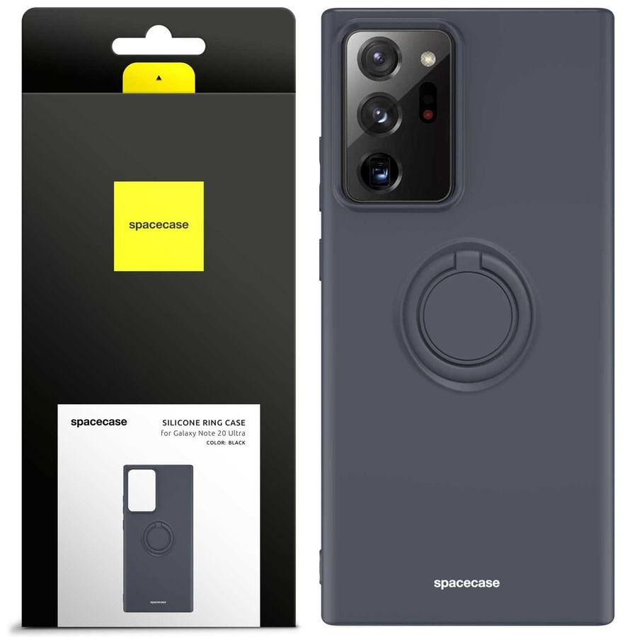 Spacecase Silikona maciņš ar gredzenu Galaxy Note 20 Ultra melns