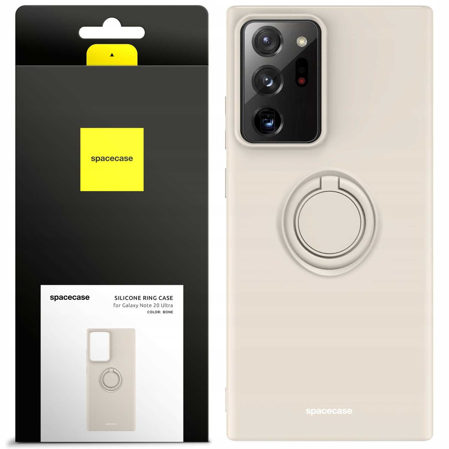 Spacecase Silikona maciņš ar gredzenu Galaxy Note 20 Ultra kaula krāsas