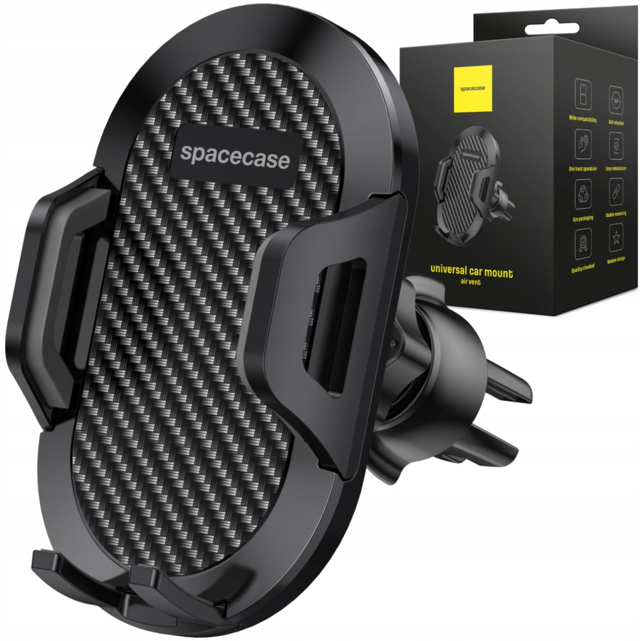 Spacecase Auto turētājs SC16 Universal Air Vent melns