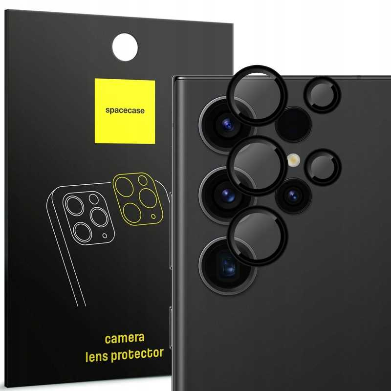 Spacecase Kameras aizsarggredzens Galaxy S23 Ultra melns