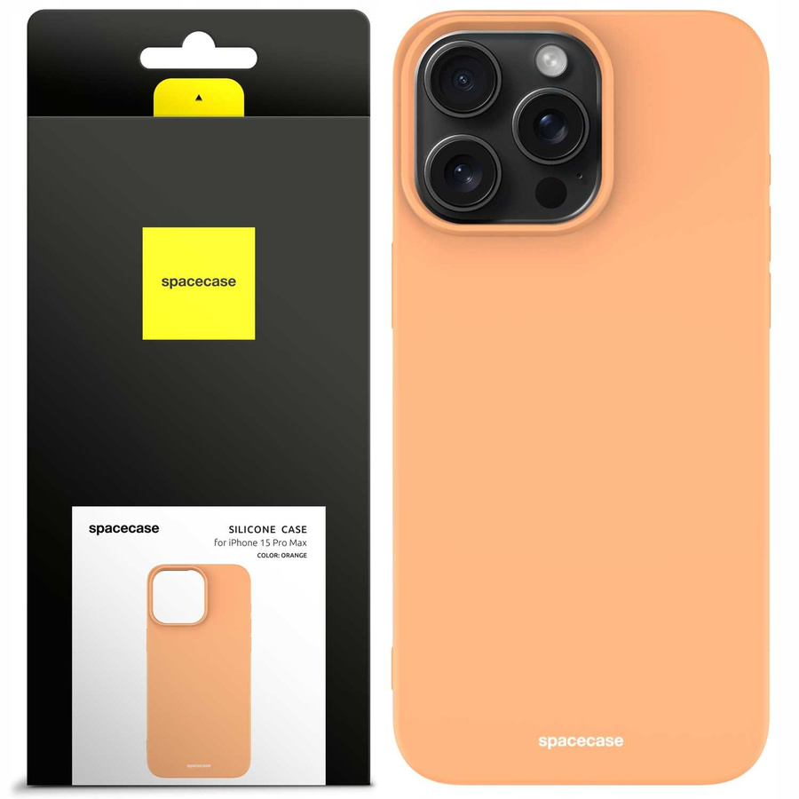 Spacecase Silikona maciņš iPhone 15 Pro Max oranžs