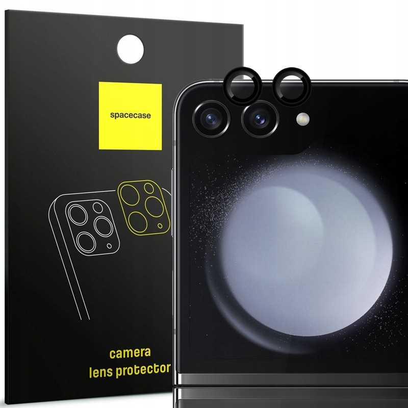 Spacecase Kameras aizsarggredzens Galaxy Z Flip 5 melns