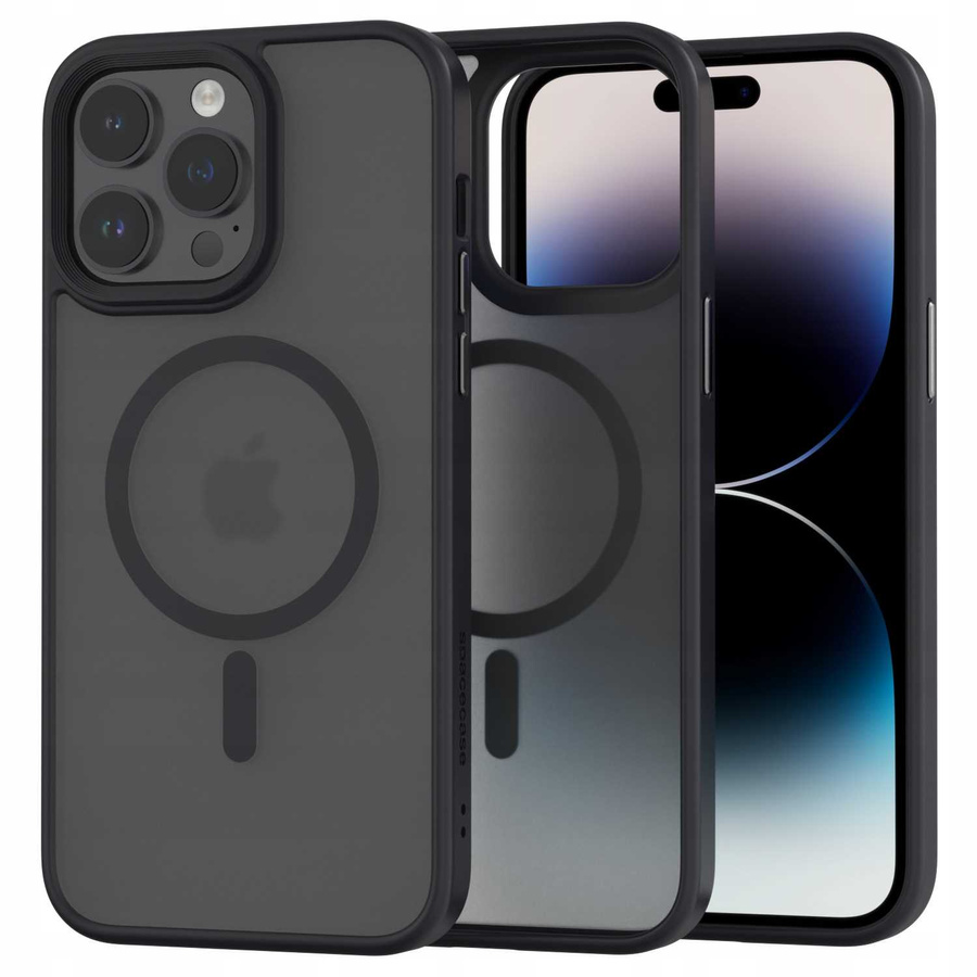 Spacecase Hibrīds magnētiskais maciņš iPhone 14 Pro Max melns