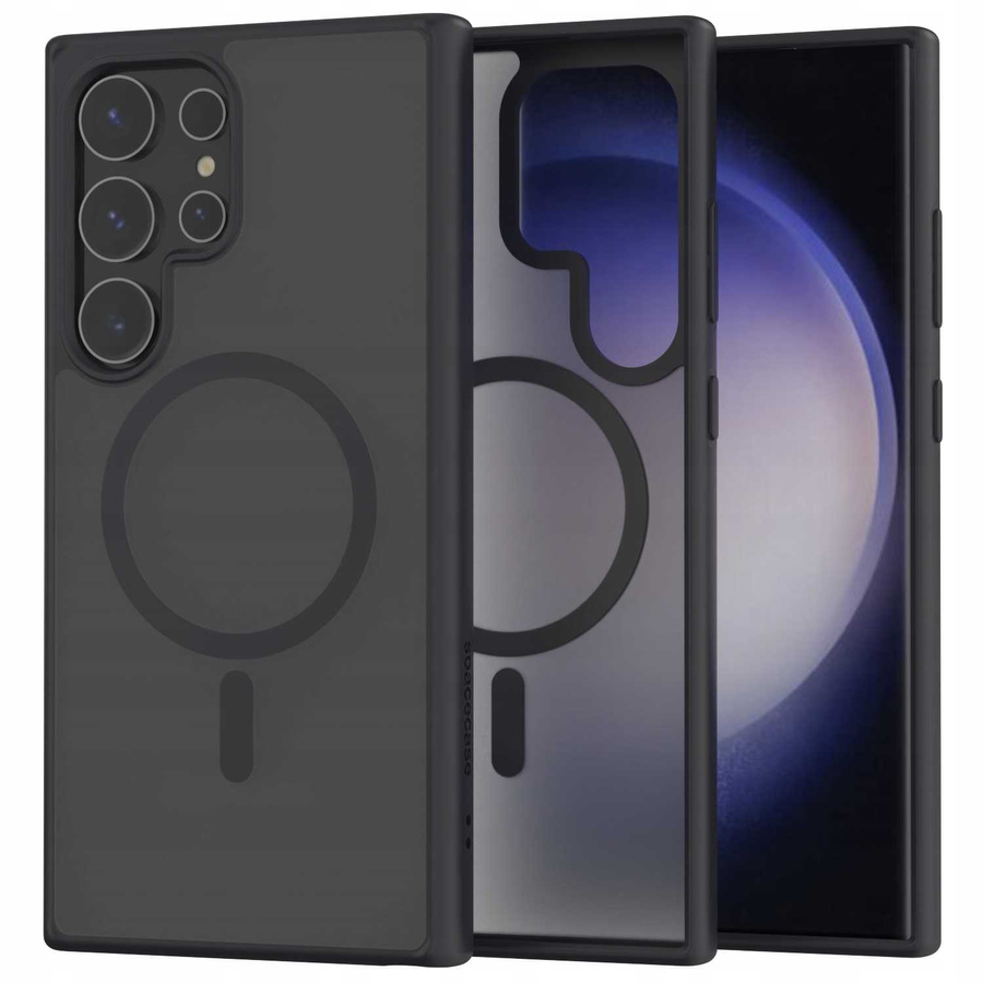 Spacecase Maciņš Hybrid Mag Galaxy S24 Ultra melns