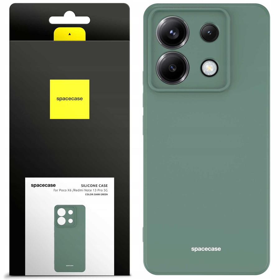 Spacecase Maciņš Silicone Case Poco X6 / RM Note 13 Pro 5G dark