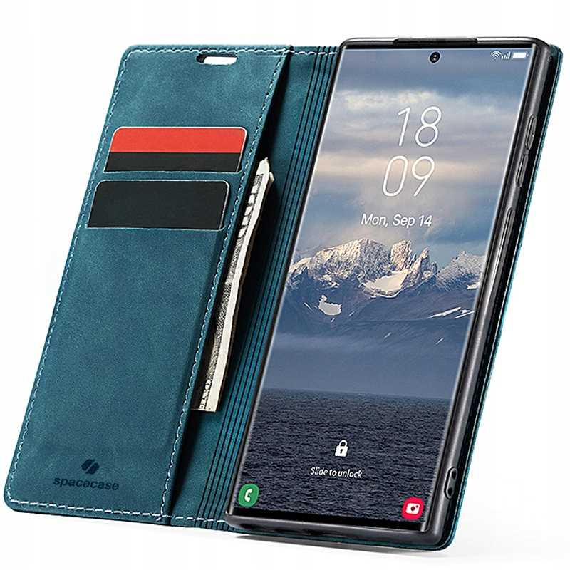 Spacecase Maciņš Wallet Galaxy S24 Ultra zils