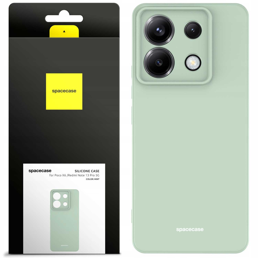 Spacecase Maciņš Silicone Case Poco X6 / RM Note 13 Pro 5G piparmētru