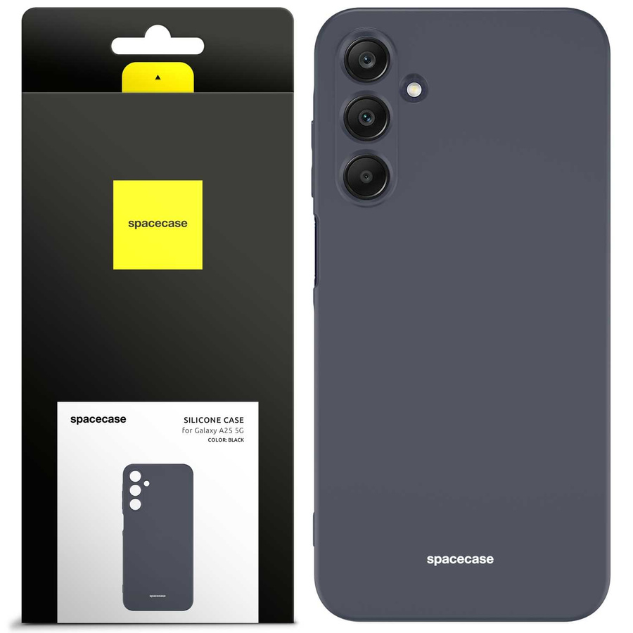 Spacecase Maciņš Silicone Case Galaxy A25 5G melns