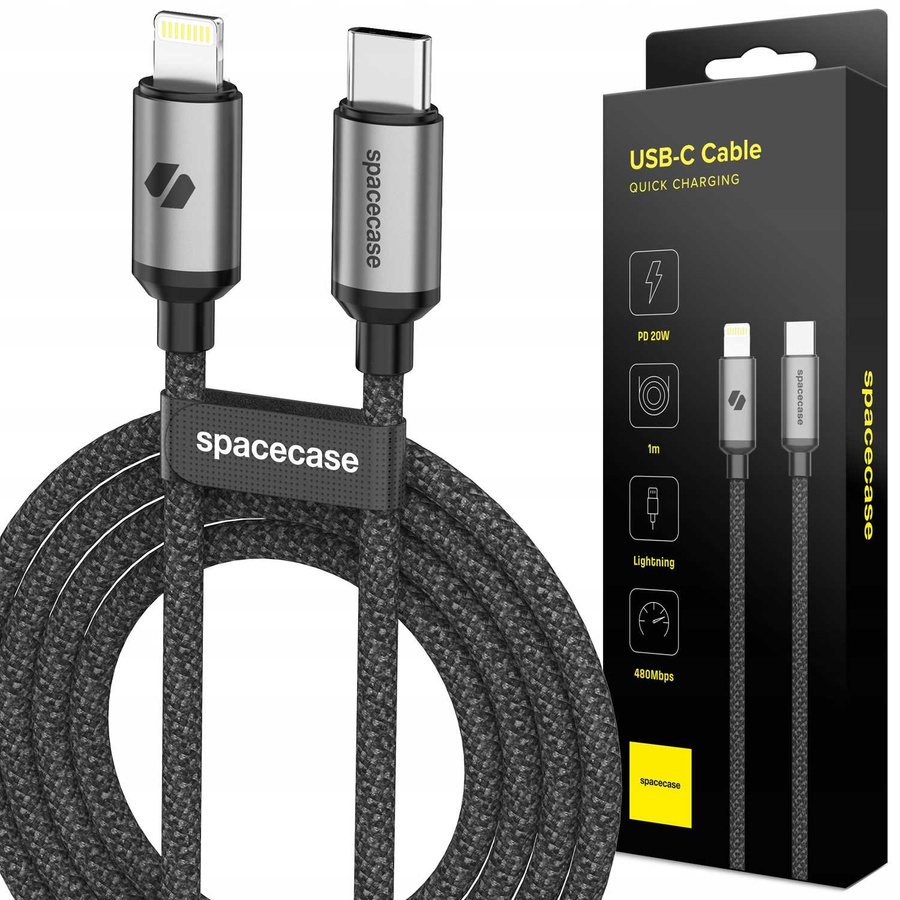 Spacecase Kabelis USB-C to Lightning Cable 1M 20W CL05