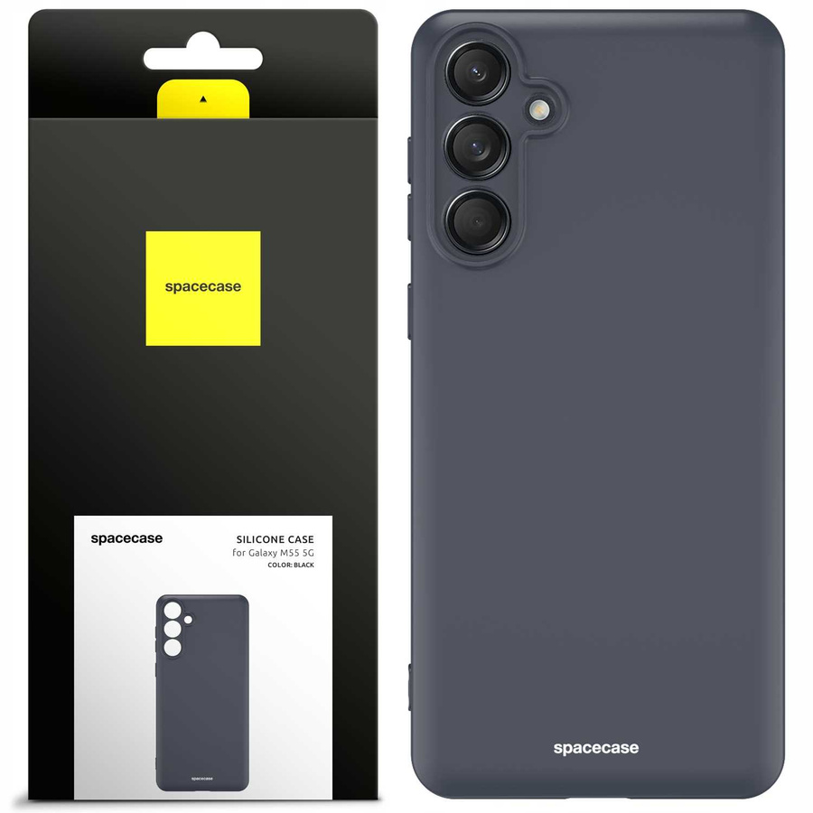 Spacecase Maciņš Silicone Case Galaxy M55 5G melns