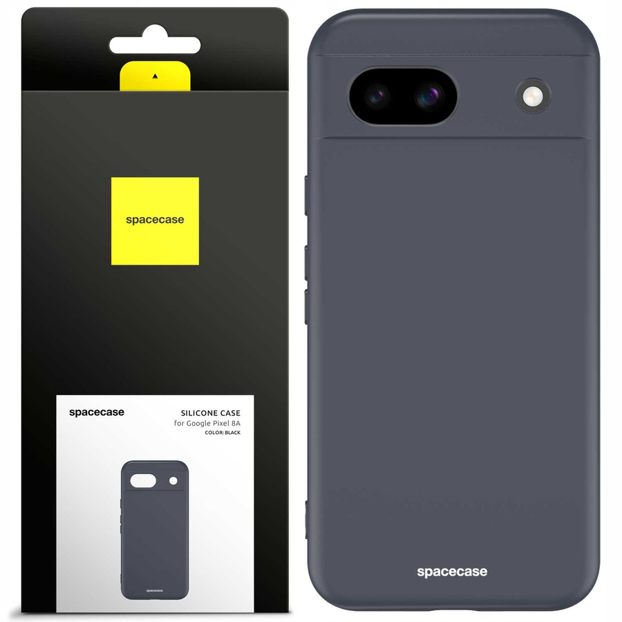 Spacecase Maciņš Silicone Case Google Pixel 8A melns