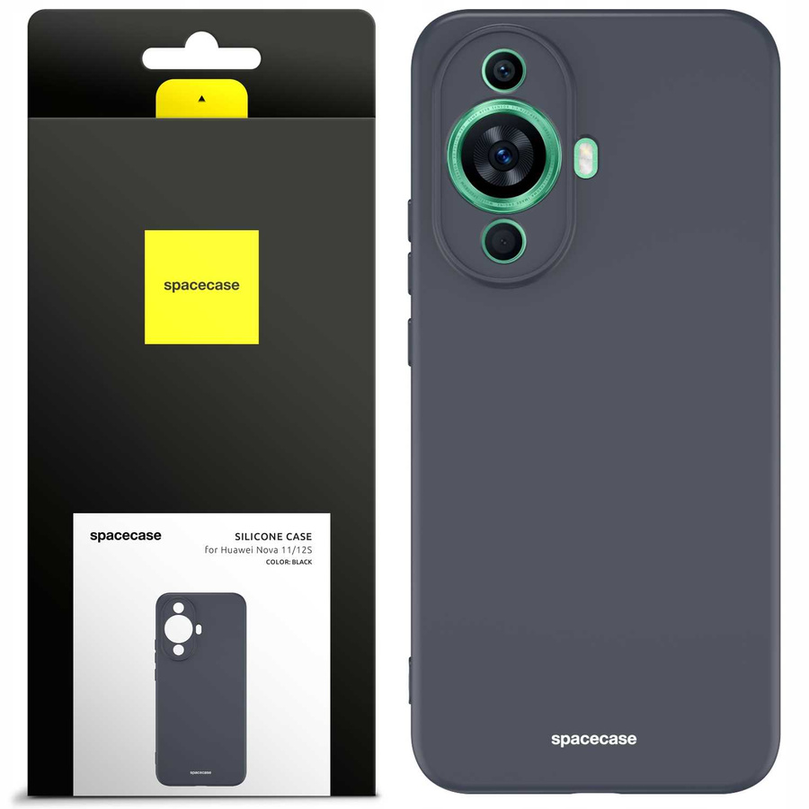 Spacecase Maciņš Silicone Case Huawei Nova 11/12S melns