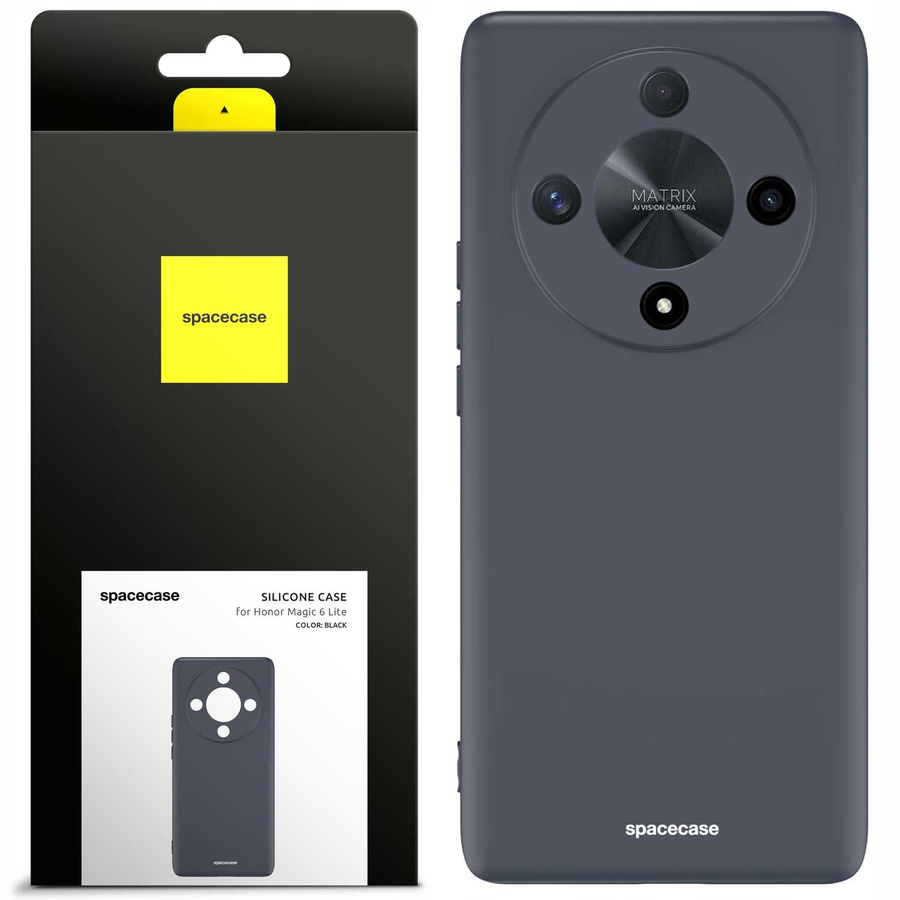 Spacecase Maciņš Silicone Case Honor Magic 6 Lite melns