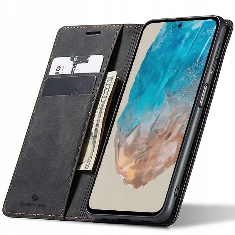 Spacecase Maciņš Wallet Galaxy M35 5G melns