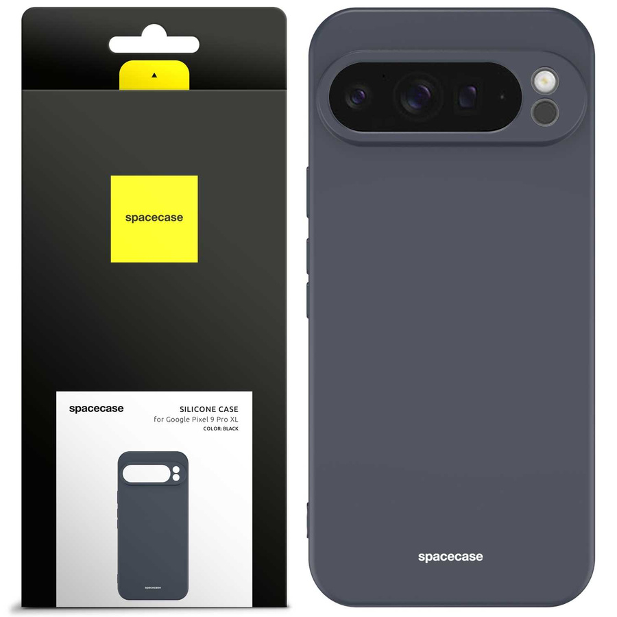 Spacecase Maciņš Silicone Case Google Pixel 9 Pro XL melns