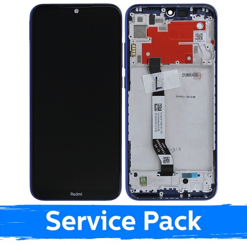 LCD Displejs Saderīgs ar Xiaomi Redmi Note 8T Ar Frame / Starscape Zils / (Service Pack)