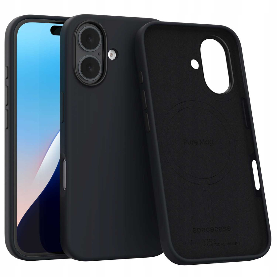 Spacecase Maciņš Pure Mag iPhone 16 melns