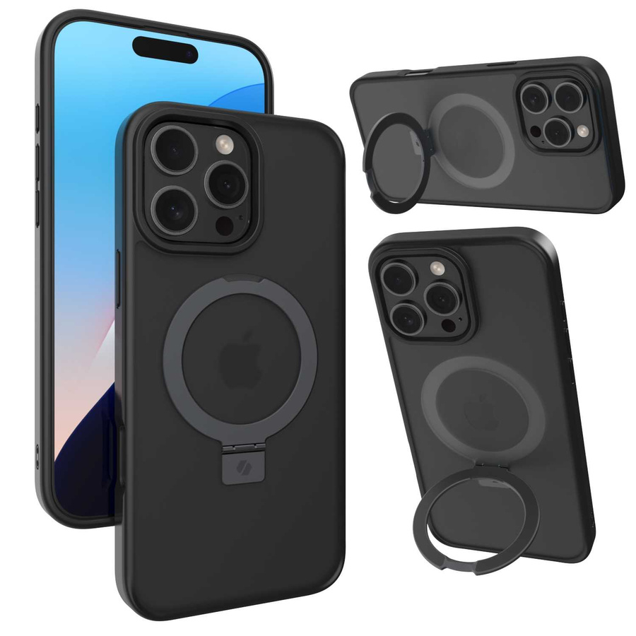 Spacecase Maciņš Ring Pro Mag iPhone 16 Pro Max melns