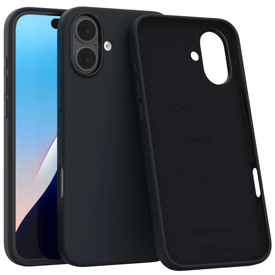 Spacecase Maciņš Pure Mag iPhone 16 Plus melns