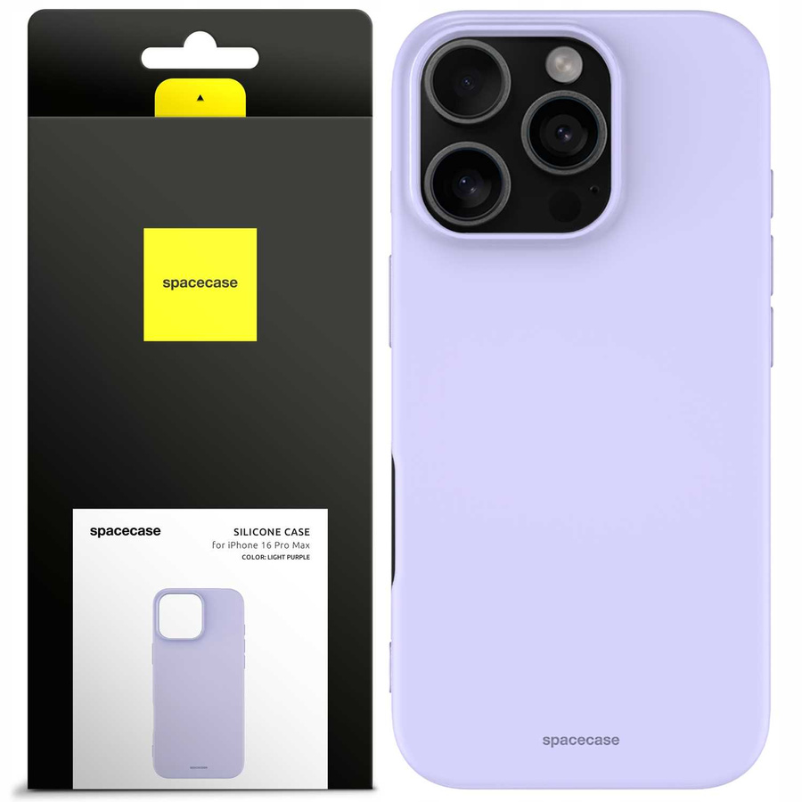 Spacecase Maciņš Silicone Case iPhone 16 Pro Max gaiši violets