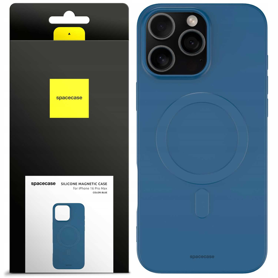 Spacecase Maciņš Silicone Magnetic Case iPhone 16 Pro zils