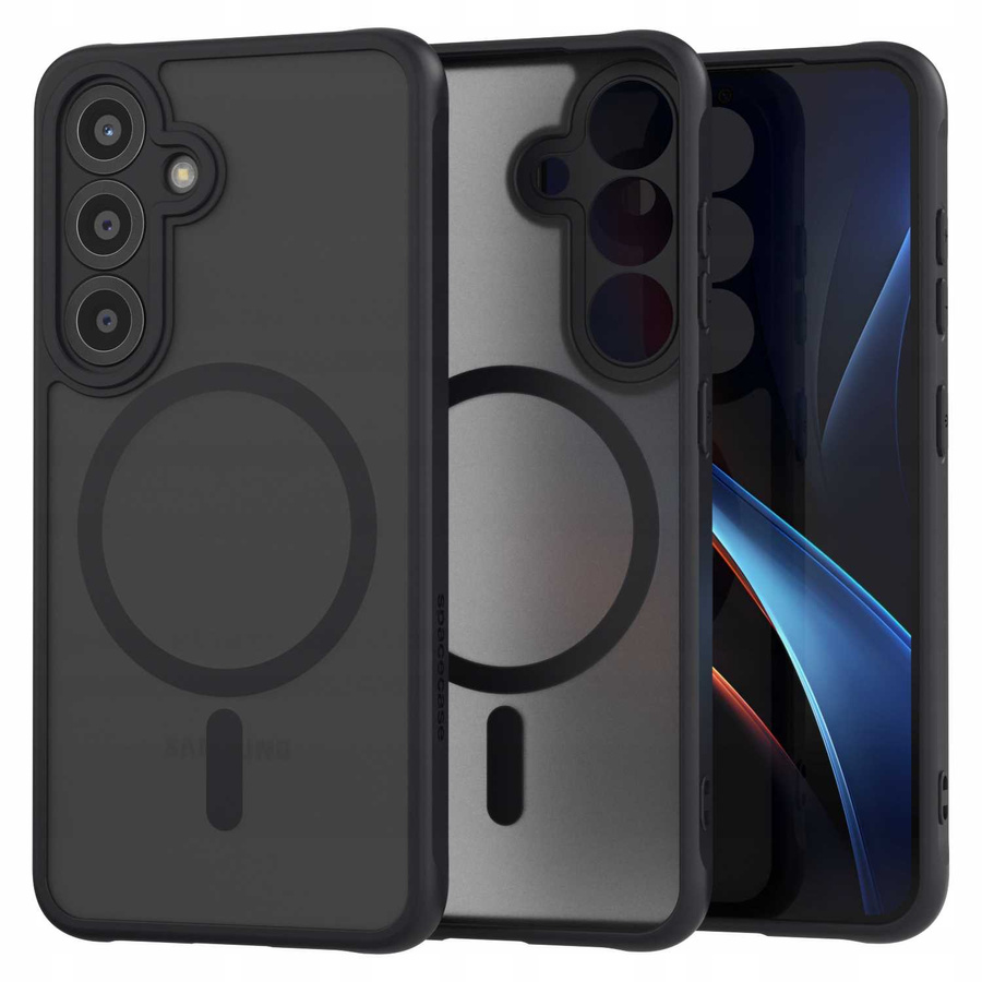 Spacecase Hybrid Mag maciņš Galaxy S25 melns