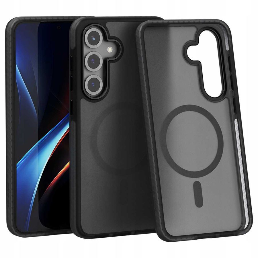 Spacecase Hybrid Fusion Mag maciņš Galaxy S25+ melns